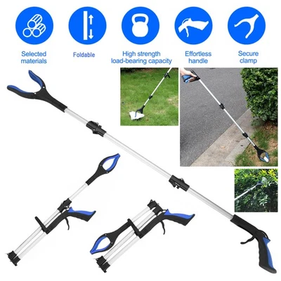 MARKENLOS Greifer Müllzange Greifarm Greifzange Handgreifer Faltbar Greifhilfe mit Magnet