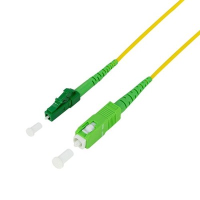 20m Glasfaser Kabel LWL SC/APC-LC/APC Simplex Patchkabel OS2 SM G.657.A2