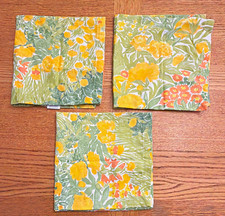 Crate & Barrel Marimekko Puutarha coton coloré 3 serviettes à fleurs du Portugal