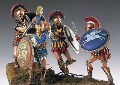 1/32 54mm Resin Model Kit Greek Warriors Battle (with base) Unpainted