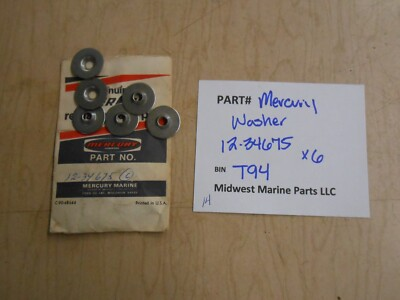 #ad 12 34675 Mercury washer 6 NOS T94 $13.99