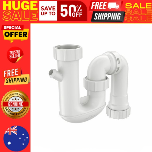 Caroma 50mm White Combination S and P Traps With Dishwasher Connection