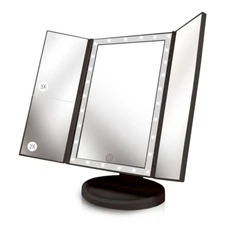 Backlit Makeup Vanity Mirror 36 LED Lights Touch-Screen Light Control, Tri-Fold