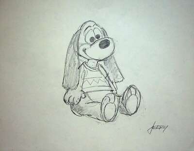 JERRY EISENBERG Unreleased Concept Art Signed Hand-Drawn Character Layout #LF