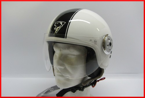 CASCO HELMET APERTO JET DA SCOOTER MROBERT MR202 CON VISIERA AD OCCHIALE L  | eBay