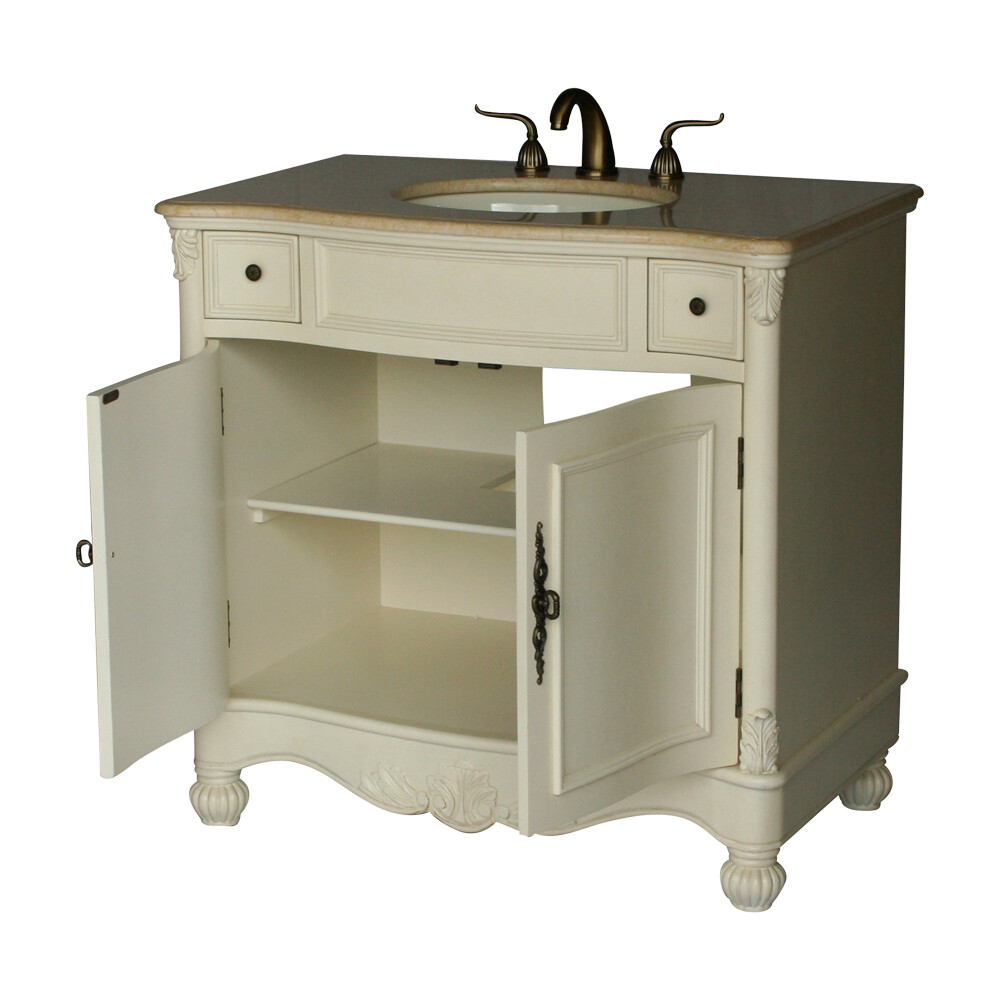 【初版美品】vanity 36-Inch Antique Style Single Sink Bathroom Vanity Model 2615-261BE