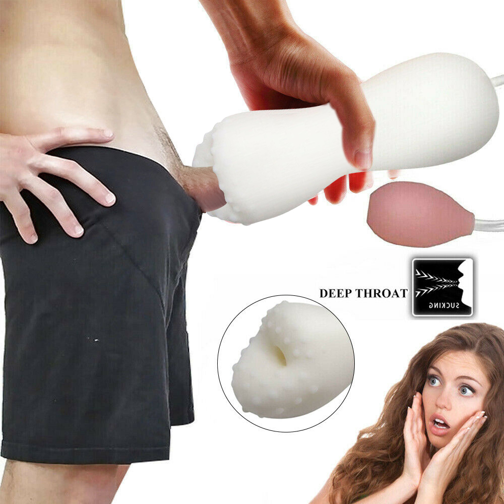 Male DEEP SUCKING Masturbator Pocket Doll Pussy Stroker Cup Pump Blowjob Sex  Toy | eBay