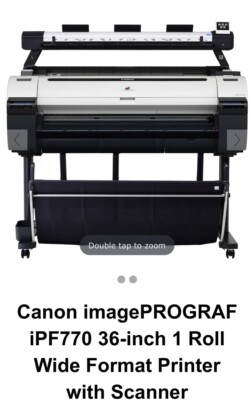 Canon imagePROGRAF iPF770 36-inch 1 Roll Wide Format Printer with Scanner