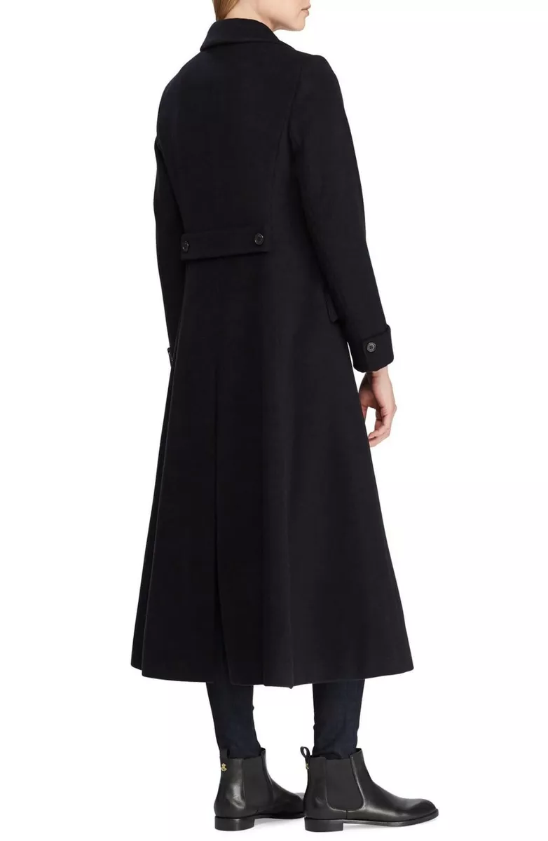 Lauren ralph lauren double cheap breasted military maxi coat