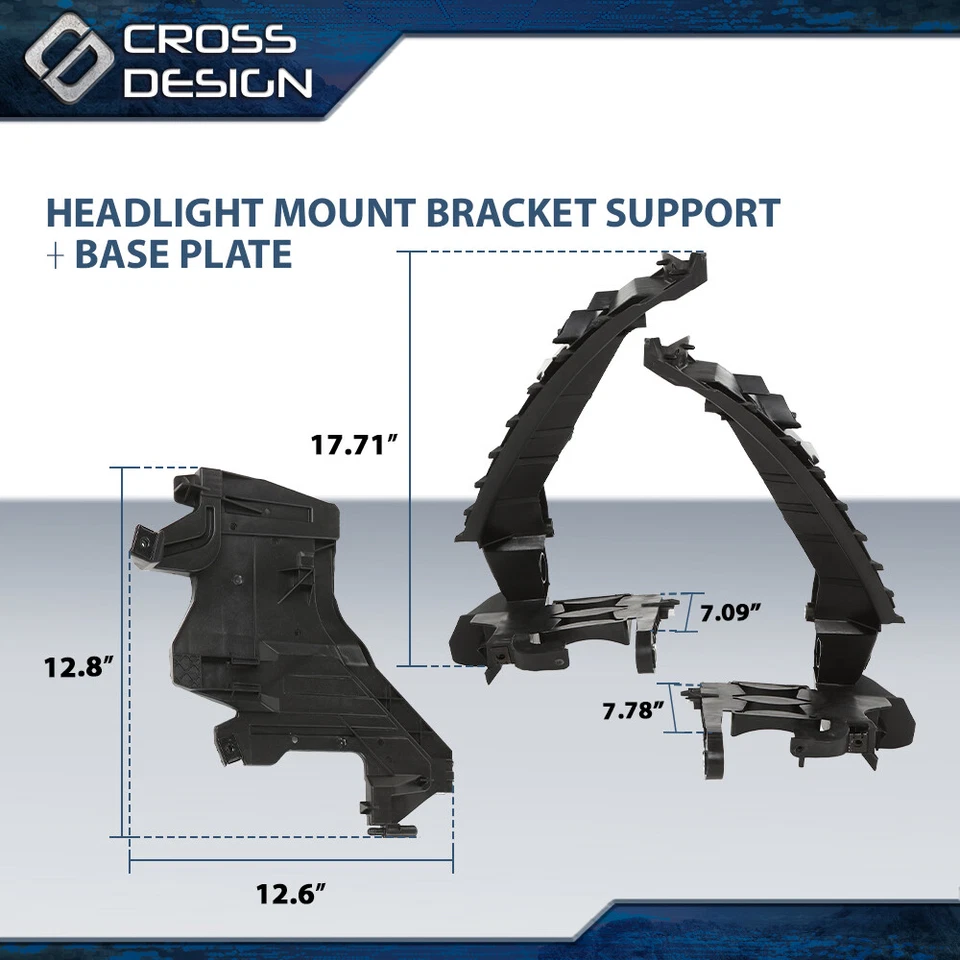 Kit de placa base de soporte de montaje de faros apto para AUDI A4 B8 2008-12 S4 Foto 4 de 4