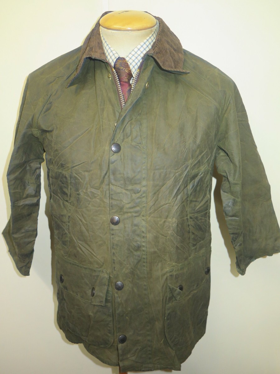 Vintage Barbour A100 Bedale Waxed Cotton Jacket - XS 34