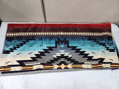 NEW Oversized Jacquard Spa Towels in Cheif Joseph Rosewood Design 40'' x 70''