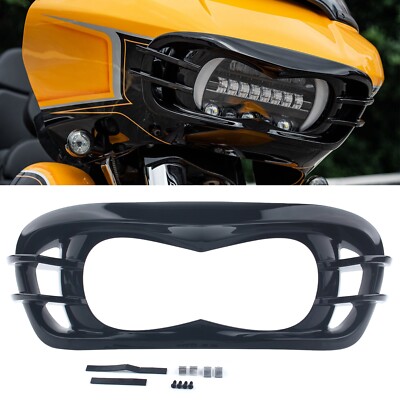 Unpainted Black Headlight Bezel Fit Für Harley Road Glide FLTRX FLTRU FLTRXS 15+