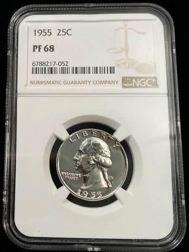 1955 Washington Quarter 25c Certified by NGC PF68