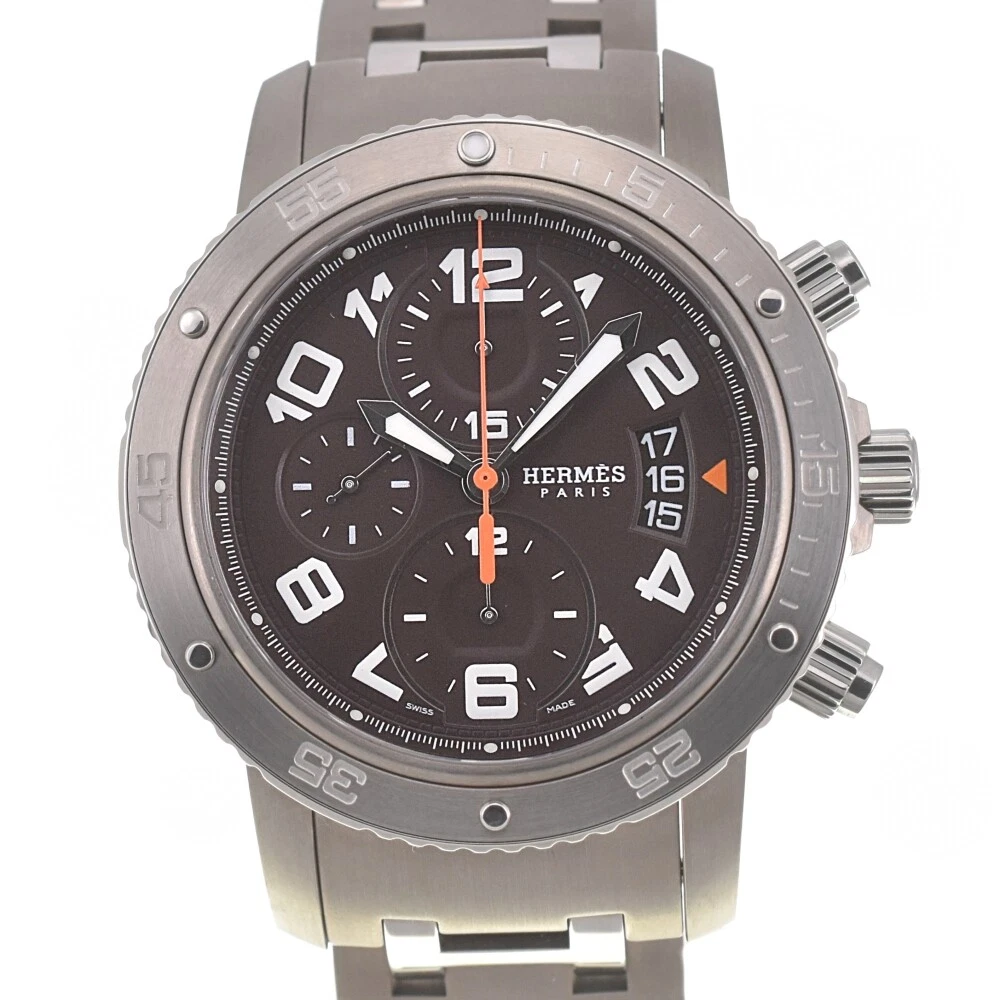 HERMÈS HERMES Clipper diver CP2.941 Titanio SS Cronografo Automatico Uomo M#140615