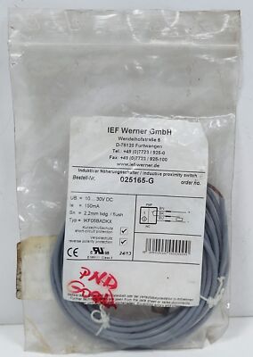 IEF Werner GmbH IKF05BADKX 025165-G Inductive Proximity Switch