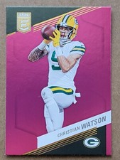 2023 Panini Donruss Elite Christian Watson Pink Parallel #17 Packers