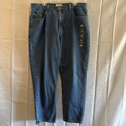 NEU LL Bean Double L Jeans 37x30 Herren Relaxed Fit Denim #134770 Stonewash Neu mit Etikett