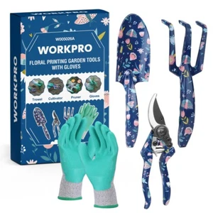 WORKPRO 4PCS Ensemble d'outils de jardin à main en aluminium bien emballé outil de jardin lourd