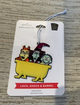 Hallmark Nightmare Before Christmas LOCK, SHOCK & BARREL 2022 FLAT Ornament