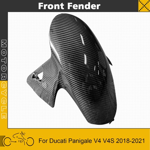 100% Carbon Fiber Front Mudguard Flap Splash Fender For Ducati Panigale V4 18-21 - Picture 4 of 12