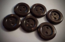 5/8" 2-Hole Dark Brown Craft/Clothing Buttons