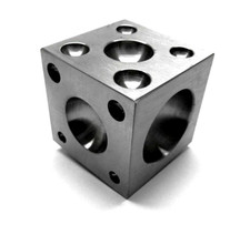 Steel Dapping Block 1-1/2" Square Cube Doming 17 Cavities 4-30mm Jewelry Making