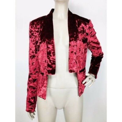 magenta cropped jacket