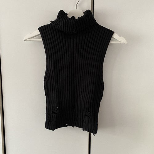 Urban Outfitters Danielle Distressed Funnel Tank Top Size S Small Sleeveless - Picture 6 of 14