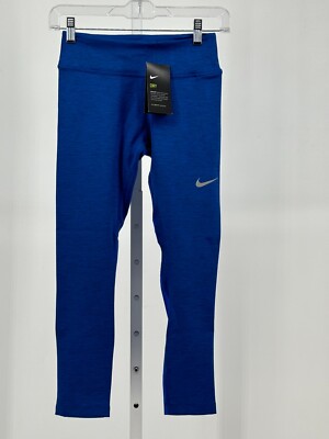 Nike Fast Women Mid-Rise Crop Running Leggings XS Obsidian
