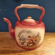 🔴 Vintage Staffordshire Utopia Giftware Ceramic Kettle