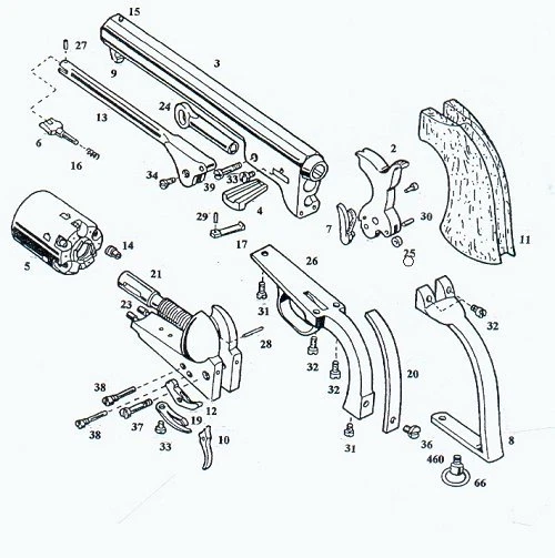 Nuevo Tornillo de cuña de barril de la Marina Pietta 1851 - Ejército 1860 Foto 2 de 4
