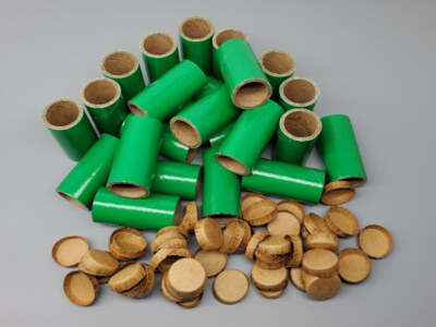 25pc Green Fireworks Tubes & Caps Heavy Wall 1'' x 2-1/2'' x 1/8'' 37mm