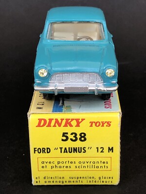 Ancienne DINKY TOYS 538 FORD TAUNUS 12M + Boîte d'origine Made in