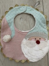 Mud Pie Santa Bib Multicolored