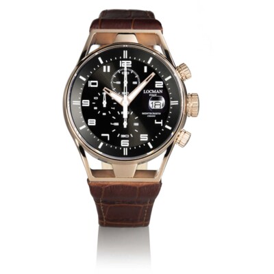 Locman Montecristo Chronograph Dial 41mm PVD Pink Men's Watch