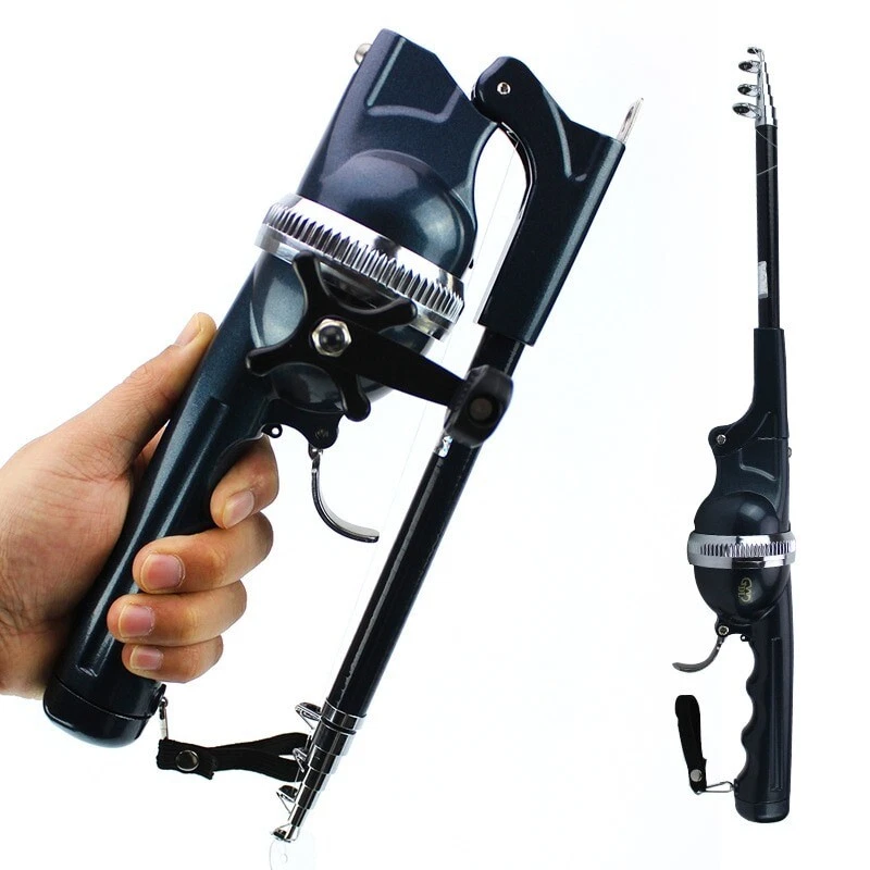 Folding Foldable Fishing Rod Pole Reel Telescopic Collapsible