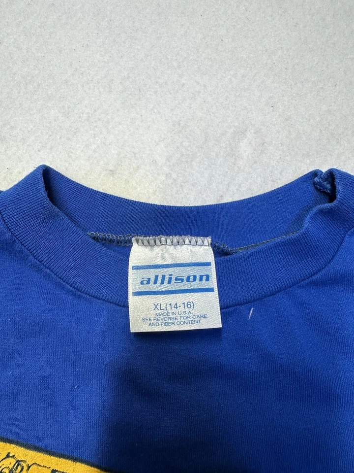 Camiseta promocional de la película Last Action Hero 1993 rara vintage talla juvenil XL CB8 Foto 3 de 4