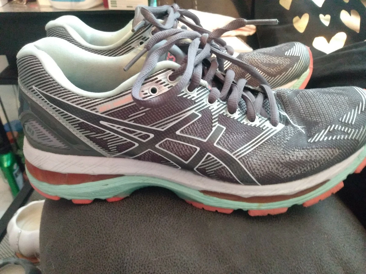 Asics Gel Nimbus 19 Women s Size 7.5 Running Shoes Gray Green