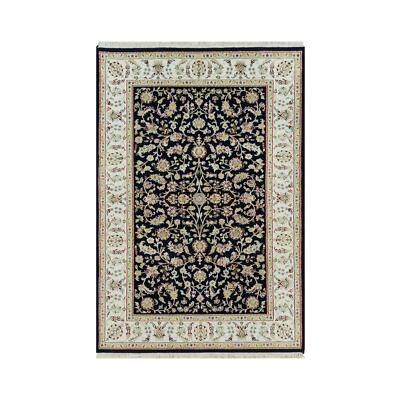 4'10''x7'2'' Ombre Blue Hand Knotted Nain Design 250 KPSI Pure Wool Rug R90308