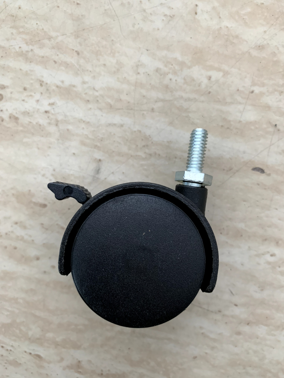 2" Plastic Twin Office Chair Black Wheel Caster w/ Locking Brake 5/16" Stem