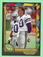 1991 Wild Card Premier Edition Football Dan McGwire RC #34 Seattle Seahawks👍
