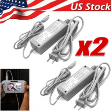 2x AC Power Supply Charging Adapter Cable Charger For Nintendo Wii U GamePad