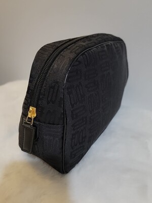 TOSCA BLUE Made In Italy  Deluxe Toiletries Organiser Black Bag 10''×6.5''×3.5'' # 