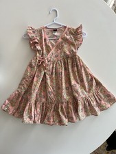 Tea Brand Girls Wrap Around Dress Size 4