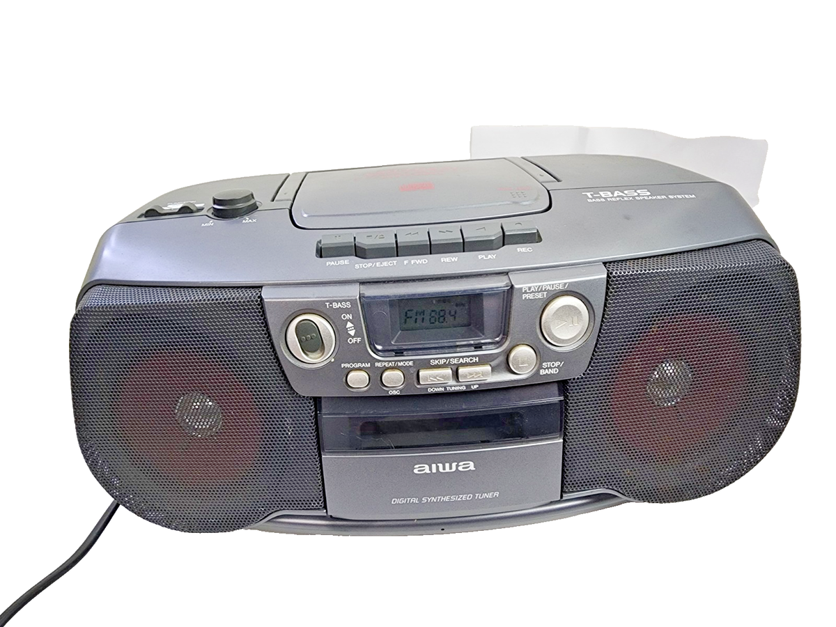 Aiwa CSD-TD901 CD Cassette Tape FM Stereo Radio Boombox T-Bass