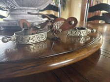 Vintage Kelly Filigree Ball Western Spurs With Leather Straps