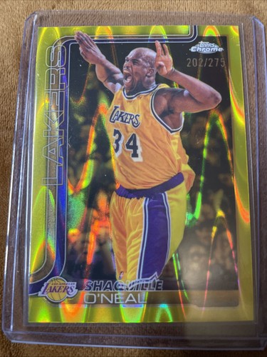 2025-26 Topps Chrome - Shaquille O'Neal #242 Yellow Raywave Refractor 202/275
