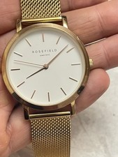 Rosefield AMS NYC watch Women's Gold Tone Mesh Strap RF66-02432 Japan Movt 59