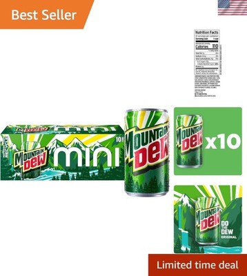 Mountain Dew Soda, 7.5 Fl Oz Mini Cans Pack of 10